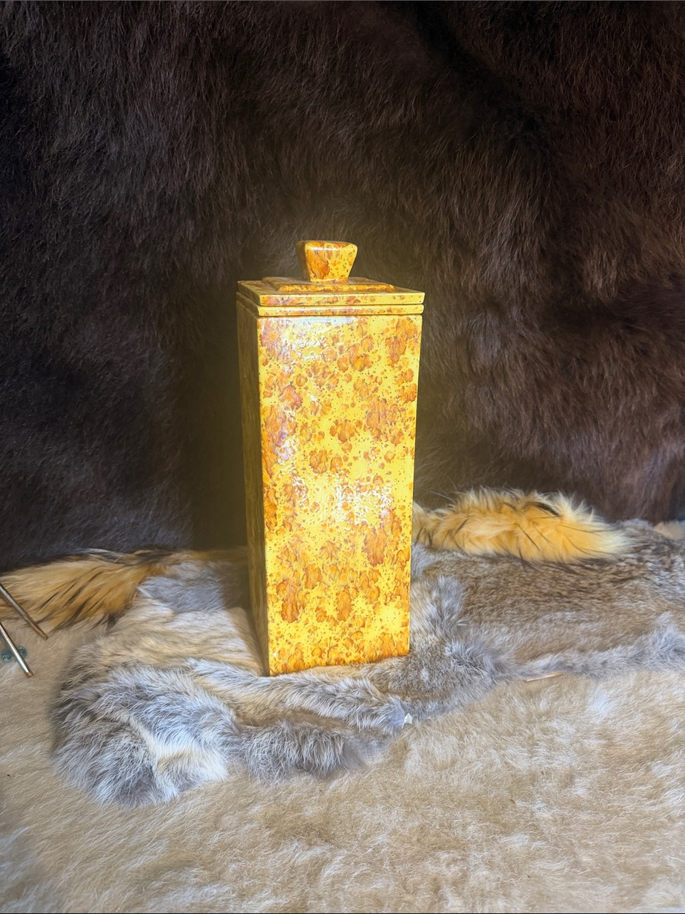 Yellow Decorative Lidded Canister - Home Accents (3650)